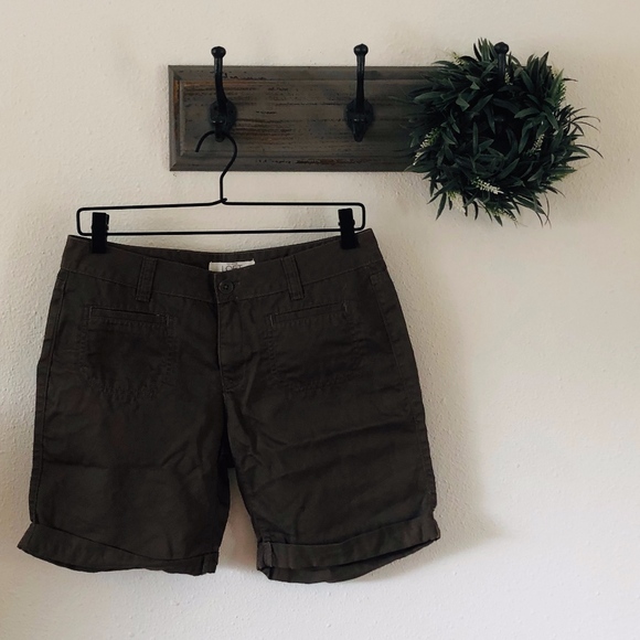LOFT Pants - Loft Brown Linen Roll Shorts 2